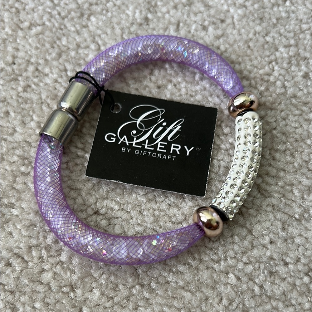 Purple and Silver Bracelet